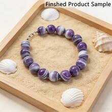 10mm New High-Quality Thousand-Color Cloud Round Smooth Flawless Resin Faux Ceramic Beads - Ideal For DIY Jewelry, Bralets, Necklaces - Craft Supplies For Making Jewelry Beads Assortments. Perfect Small Gift For Friends And Family. Suitable For Various Holidays. - Multicolor - View 3