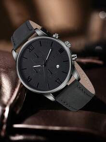 4pcs Men's Quartz Watch Mixed Combination Set, Business Casual Minimalist Calendar Dial, Suitable For Daily Wear, Decoration Or Father's Day, Thanksgiving And Various Holiday Gifts - Silver - View 8