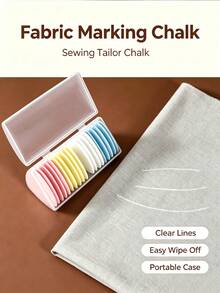 10/20pcs Multi‑Color Triangle Tailor's Chalk Set With Clear Storage Case, Erasable Fabric Marking Chalk Pieces, DIY Patchwork Sewing Marking Tool For Cloth & Garment Pattern Cutting, Sewing Accessories - A - View 6