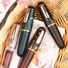 (MAJOHN) Cute Short Fountain Pen With Fine Nib, Mini Ink Pen With Gift Box, Designer Stationery Gift For Men And Women - Multicolor - View 2