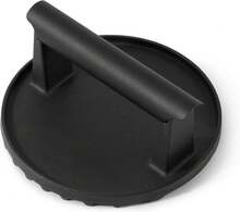 Cast Iron Burger Smasher With Handle, Round Patty Press For Hamburgers, Cooking Accessory - Black - View 5