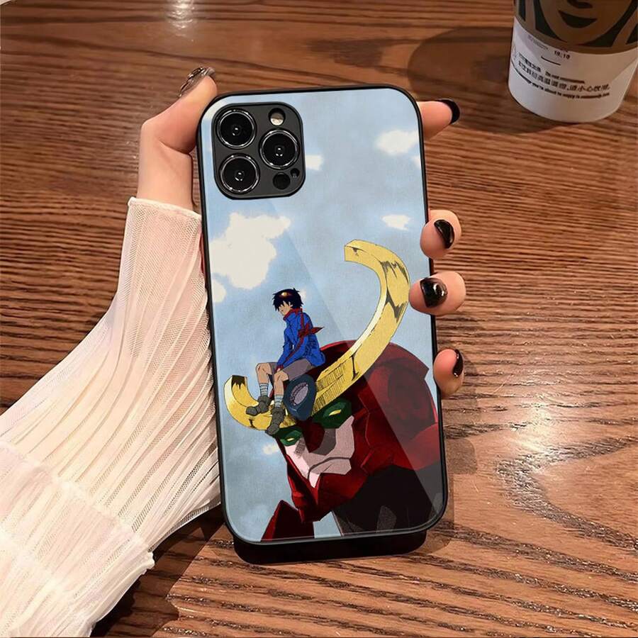 [24h Versand aus DE/FR/ES] Apple 17 16 15 Tengen Toppa 02 Glas Handyhülle für iPhone 17 Air 16 15 1 Premium ästhetische Handyhülle, perfekte Wahl als Urlaubsgeschenk, weiche stoßabsorbierende Schutzhülle, geeignet als Geburtstags- und Festtagsüberraschungsgeschenk für Männer und Frauen für iPhone - B - Übersicht 1