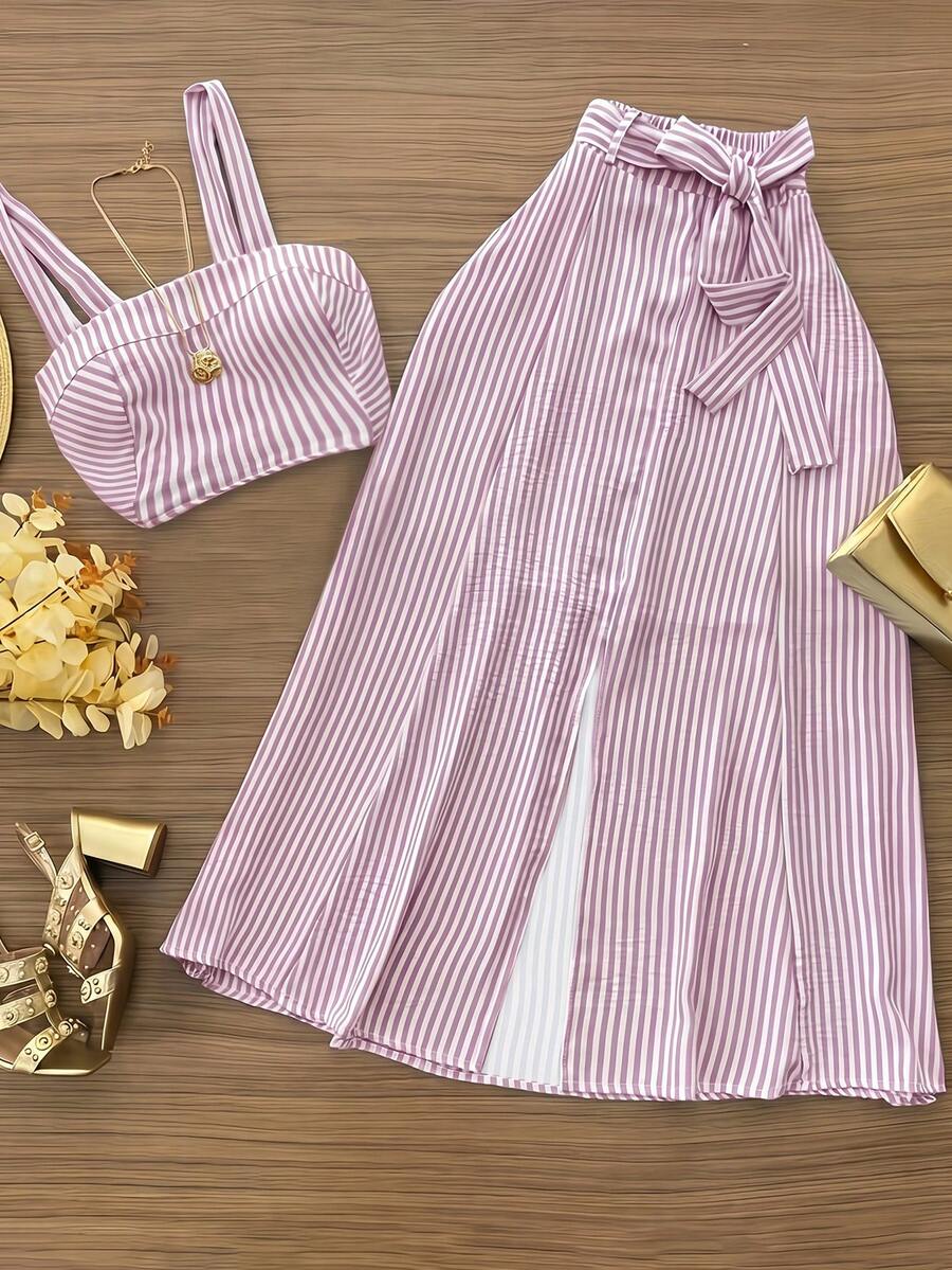 Women Two-Piece Outfits - Rusty Rose - View 1