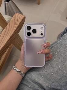 Kompatibel dengan Casing Ponsel Apple 17 Pro Max 16 Pro Premium 15 Full Coverage 14 Matte 13 Large Window 17 New 16 Couple 15 Pro Anti-Drop Protective Cover - Mauve Purple - View 4