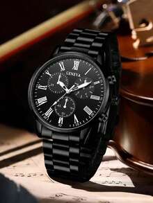 4pcs Men's Quartz Watch Mixed Combination Set, Business Casual Minimalist Calendar Dial, Suitable For Daily Wear, Decoration Or Father's Day, Thanksgiving And Various Holiday Gifts - Silver - View 3