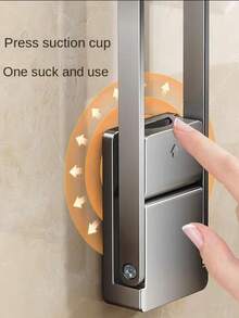 Toallero plegable con ventosa, barra de toallas para baño sin taladro, soporte multifuncional de pared para toallas, toallas de baño, diademas, joyas, perchas y almacenamiento de accesorios de baño, estantería de almacenamiento para baño - Multicolor - Ver 10