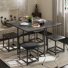 Comedor 4 Personas Mesa 80x80 con 4 Taburetes Negro Texturizado |   Juego de comedor moderno para 4 personas con acabado negro texturizado, para departamentos y espacios compactos. - Negro - Ver 3
