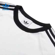 Adidas Clover 3S LS TEE Men's Sports Crew Neck Long Sleeve T-Shirt - White - View 8