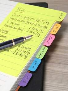 120pcs Promotional Index Sticky Notes Creative Colorful Divider Pages Memo Pads INS Style Marker Lines Notebook Back To School - A - View 3