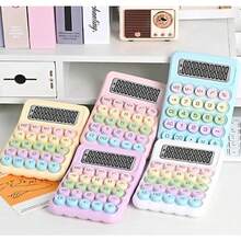 Calculadora de Escritório Comercial  & Bateria de 12 Posições Teclado Mecânico - bateria  rosa - Visão 3