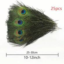 70pcs/50pcs Bulk Artificial Peacock Feathers, Suitable For Vases, Crafts, Weddings, Home Parties, Christmas Decorations, Etc. - Multicolor - View 12