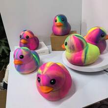 1 Peça Brinquedo de Apertar Pato Gigante, Rebote Lento, Tamanho Extra Grande, Gadget de Alívio de Estresse e Descompressão, Envio Aleatório - Multicolorido - Visão 9