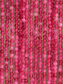 Yumfeel 38cm/Strand 3mm Natural Purple-Red Quartz Round Beads, Suitable For DIY Necklaces And Rings, Approx. 110-120 Beads, Jewelry Making Materials - Fuchsia Quartz - View 6