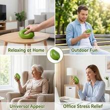 Tachimi 1 Peça Brinquedo de Bola de Manga Crocante Feito à Mão, Bola de Manga Squishy que Muda de Cor, Brinquedo Sensorial ASMR para Alívio do Estresse - Multicolorido - Visão 4
