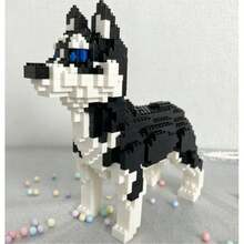 1pc Cartoon Building Block Pet Dog (Teddy/Schnauzer/Doberman/Husky/Dachshund/Poodle/Golden Retriever) 3D Puzzle DIY Creative Educational Building Block Model - Home Decor And Birthday Gift - Multicolor - View 5