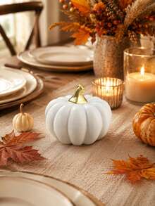 Decorações Encantadoras de Abóbora de Resina - Perfeitas para Halloween, Ação de Graças e Decoração de Outono | Acessórios Versáteis de Mesa para Salas de Estar e Quartos - Multicolorido - Visão 13