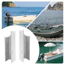 HYYKJ-US Outboard Motor Jack Plate 4 Inch Setback, Aluminium Alloy Transom Bracket For Short To Long Shaft Conversion, 2 Pack Manual Fix Mount For Boat Marine - YDFK8I-000100=default - View 4