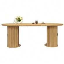 Extendable Dining Table, Versatile Kitchen Table With Metal Handles, Space-Saving For Small Spaces, Multifunctional Table, Hidden Storage, Dark Brown, 149.8-189.7 Cm - 自然的 - 查看 3