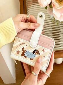 XD Sausage Dog Design Wallet, Fashionable Card Holder, Portable Coin Purse, Elegant Texture Children's Wallet, Mini Wallet, Wallet, Small Wallet, Cute Wallet, Travel Essential Wallet, Summer Coin Purse, Holiday Gift, Graduation Gift, Teacher Appreciation Gift, Children's Birthday Gift, - Multicolor - View 8