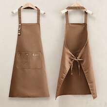 1pc Pocket Kitchen Apron, Neutral Multi-Pocket Cooking Apron, Adjustable, Polyester Material, Suitable For Men And Women Bakers And Chefs, Applicable For Cooking, Baking, Gardening, Coffee Shop, Kitchen, Bathroom, Home, Women's Apron - Multicolor - View 7