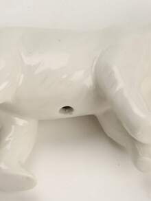 純白色釉面迷你北極熊陶瓷工藝品，極簡動物雕塑，桌面玄關聖誕家居裝飾擺件，獨特聖誕禮物 - 迷你北極熊擺件 - 查看 7