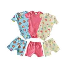 Kit 3 Conjuntos de Bebê Menina 3 body 3 Short Algodão - cores sortidas - Visão 1
