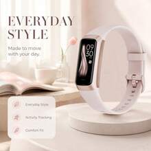 Women's Fashion Smart Watch Silicone Strap Sports Mode Weather Notification Display Customizable Watch Face Activity Tracker - View 1