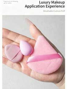 6Pcs Value Makeup Puff Set, Mini Beauty Sponge & Finger Cushion Puff Combo, Back To School Essential Cosmetic Tool,Multiple Colors Available - Multicolor - View 4