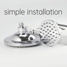 1pc - 4 Inch Round High Pressure Shower Head | Luxury Bathroom Accessory, Easy Installation, Wall-Mounted, Plastic Material, Polished Surface, Suitable For Shower Only. Hotel, B&B Shower, All Holidays, All Seasons - 4-inch Round - View 4