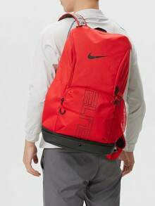 Nike 中性戶外大容量可調節氣墊運動背包，尺寸約 50*30*22cm - 紅色/黑色 - 查看 1