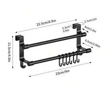 1pc Over-The-Door Towel Rack: Easy To Install,Great For Hanging Towels,Spoons And Utensils.Practical Hook-Style Storage Rack,Designed For Cabinet Doors,Perfect For Keeping Kitchen And Bathroom Organized And Tidy. - Multicolor - View 14
