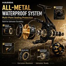 Gulungan Pancing Air Asin Besar HASIDA Metal Full Metal Heavy Duty 30kg Max Drag - Kokoh dan Teguh - View 4