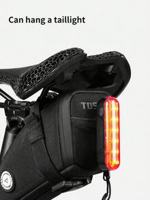 TOSUOD Large Capacity Bicycle Saddle Bag - Black, Reflective Wear-Resistant Fabric, Adjustable Shoulder Strap, Multi-Layer Design Suitable For Road And Mountain Bikes, Fashionable Bicycle Accessory | Durable Mountaineering Buckle, Bicycle Accessory - Black - View 11