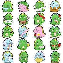 9/20PCS Cute Little Dinosaur Shoe Charms Set, PVC Shoe Decorations, Shoe Accessories Charms, Gift Idea For Birthday Christmas Halloween Party Favor - Multicolor - View 12