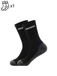 1/5/10/20 Pairs Men's Mid-Calf Socks, Grey Base Design, Work Letter Socks, Daily Casual Home Wear - Multicolor - View 14