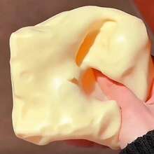 1 pieza Juguete antiestrés de queso cuadrado transparente, textura de gelatina suave con rebote lento, juguete sensorial suave y lindo para aliviar el estrés, decoración de escritorio, squishy de dumpling - Multicolor - Ver 4
