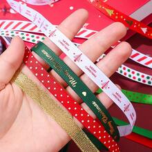 5Yard/Roll 15style Christmas Grosgrain Ribbon Snowflake Christmas Tree Wrapping Ribbon Soft Craft Ribbon Christmas Polyester Satin Golden Silvery Ribbon Hair Bow Clip Accessory For Christmas Gift Packing DIY Craft Home Decor - Christmas Edition - View 4