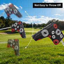 1PC Swirl Pattern Embroidered Golf Blade Putter Headcover, Golf Putter Club Protector - Multicolor - View 3