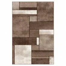 Tapete Sala Quarto Antiderrapante 2,00m x 1,40m Grande Moderno Premium Varias Estampas - 02 – marrom mosaico - Visão 3