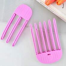 2pcs Fluffy Root Curling Iron And Bangs Clip Set, Women's Fashion Voluminous Styling Hair Accessories - Multicolor - View 5