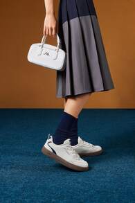 Kappa Women's American Retro Skate Shoes, Versatile Low-Top Casual White Sneakers For Daily Commute - Winter White - View 2