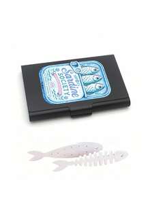 Cute Sardine Shaped Jewelry Box With Fish Bone Divider, Aluminum Alloy Jewelry Storage Box, Travel Jewelry Organizer, Metal Business Card Holder, Daily Use Jewelry Box, Accessory Storage, Suitable For Small Earrings, Rings, Pendants, Gift For Women, Bridesmaids, Best Friends - Multicolor - View 15