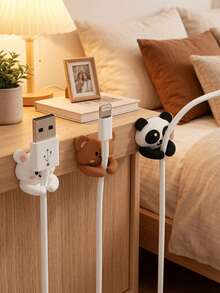 Cute Cartoon Animal Cable Clips, Self-Adhesive No-Drill Cable Organizer, Suitable For Desk, Bedroom, Car, Dorm And Office Adorable Wire Storage Clips - Multiple Styles - View 3