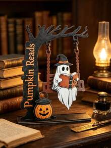 1pc Halloween Witch And Ghost Swing Hanging Ornament, Home Decor, Suitable For Bedroom, Living Room, Dining Room, Under Tree Statue, Sculpture Decoration, Perfect For Halloween Gift, Halloween Display Decoration, Ideal Gift Choice - Type a - View 11