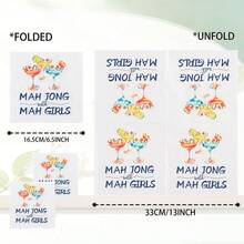 20/60/80pcs Mahjong Theme Girl Style Disposable Paper Napkins, 2-Ply Cocktail Glass Print Decorative Napkins, Bachelorette Party Gathering Table Decor, Women's Dining Napkins - Wine Glass Mahjong Paper Napkins - View 9