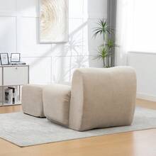 Chaise Lounges - 淺卡其色 + 雪尼爾絨 + 1 個座位 - 查看 2