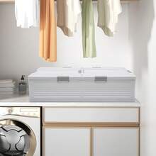 Space-Saving Foldable Under-Bed Storage Box With Lid, Dustproof Flat Storage Box For Blankets, Clothing, Toys And Hidden Storage In The Bedroom - 查看 6