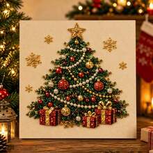 1pc/Christmas Pearl Painting DIY Kit Santa Claus & Reindeer Diamond Painting Handmade Home Decor - Multicolor - View 13