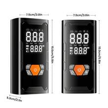 1 PC Car Tire Inflator Portable Air Compressor, 3X Faster 150 PSI Automatic Air Pump, Rechargeable Design, Auto Stop, Pressure Gauge Display, LED Light, Car Accessories For Motorcycle, Bike, Ball - Wireless - View 7