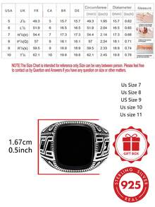 925 Sterling Silver Antique Style Wide Band Ring For Men, Featuring Exquisite Black Onyx Inlay Design, Combining Artistic Elegance And Versatility, Suitable For Daily Wear And Formal Occasions - Silver - View 2